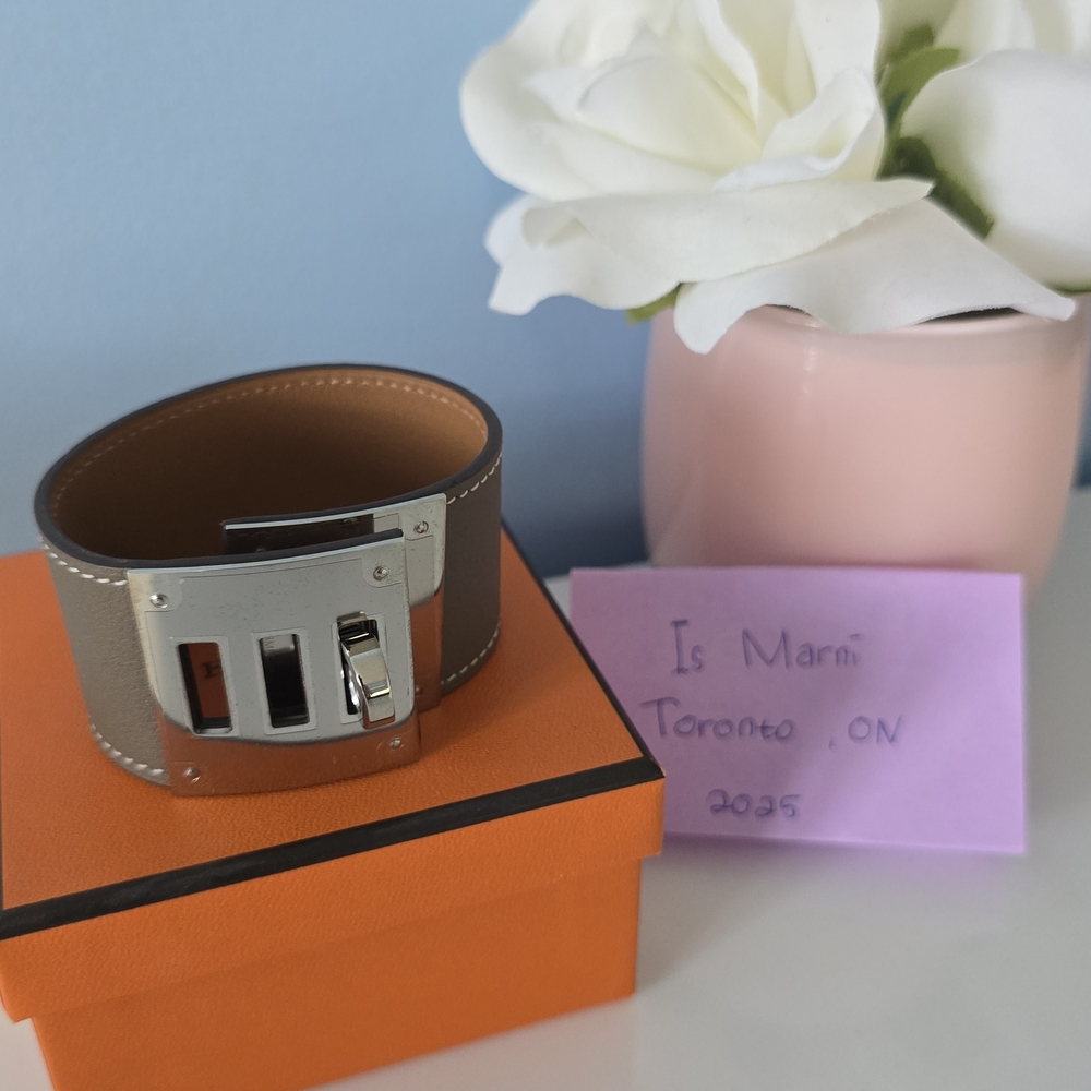 Hermes Gray and Brown Bracelet